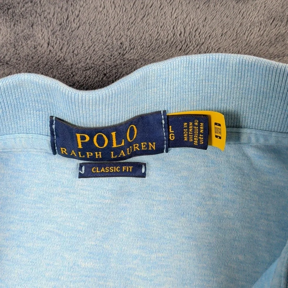 Vintage Polo Ralph Lauren Men's Classic Fit Soft Cotton Polo Shirt Large Blue